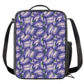 Watercolor Eggplant Print Crossbody Lunch Bag