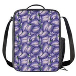 Watercolor Eggplant Print Crossbody Lunch Bag