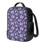 Watercolor Eggplant Print Crossbody Lunch Bag