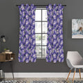 Watercolor Eggplant Print Grommet Curtain Panels