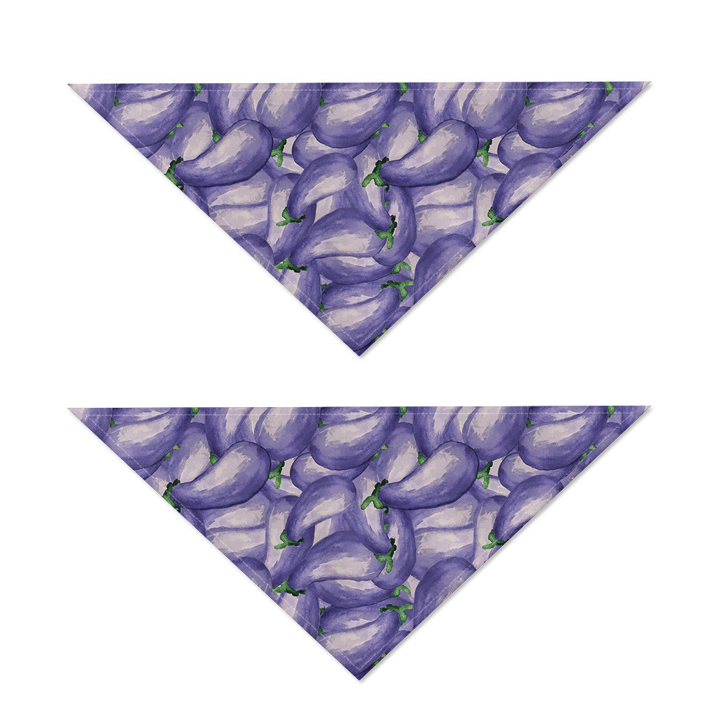 Watercolor Eggplant Print Dog Bandana