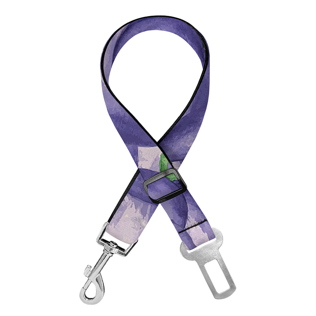 Watercolor Eggplant Print Dog Seat Belt
