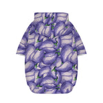 Watercolor Eggplant Print Dog Zip Up Hoodie