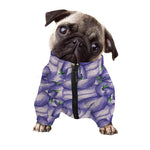 Watercolor Eggplant Print Dog Zip Up Jacket