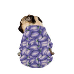 Watercolor Eggplant Print Dog Zip Up Jacket