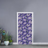 Watercolor Eggplant Print Door Sticker