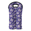 Watercolor Eggplant Print Double Neoprene Wine Tote