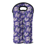 Watercolor Eggplant Print Double Neoprene Wine Tote