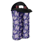 Watercolor Eggplant Print Double Neoprene Wine Tote
