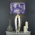 Watercolor Eggplant Print Drum Lamp Shade