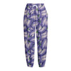 Watercolor Eggplant Print Fleece Lined Knit Pants