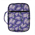 Watercolor Eggplant Print Front Pocket Bible Bag