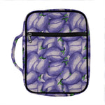 Watercolor Eggplant Print Front Pocket Bible Bag
