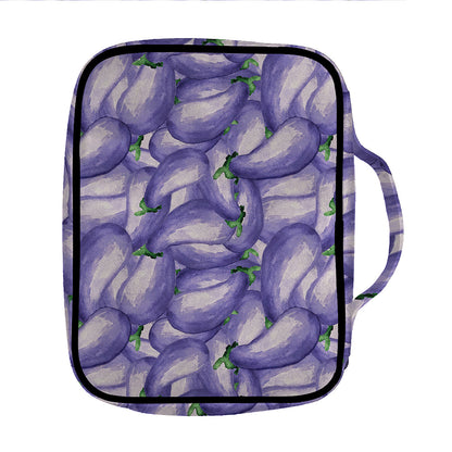 Watercolor Eggplant Print Front Pocket Bible Bag