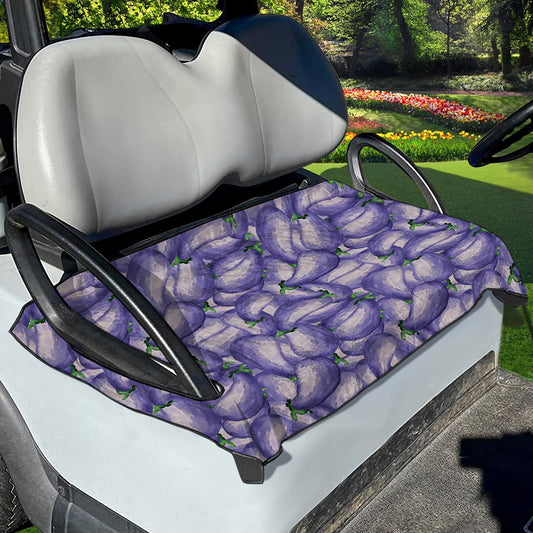 Watercolor Eggplant Print Golf Cart Seat Cover