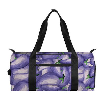 Watercolor Eggplant Print Gym Bag