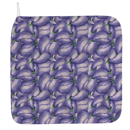 Watercolor Eggplant Print Hand Towel