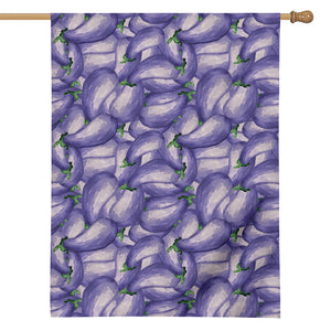 Watercolor Eggplant Print House Flag