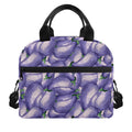 Watercolor Eggplant Print Insulated Lunch Bag