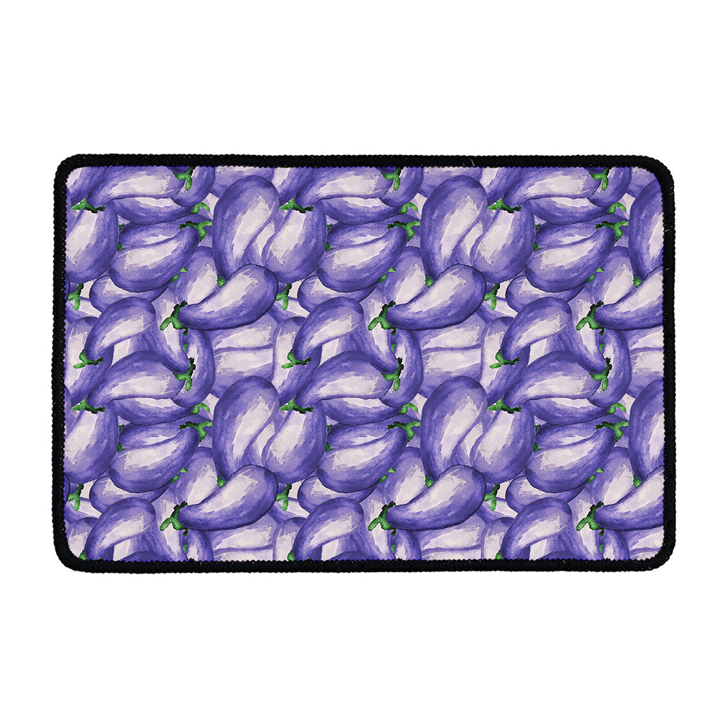 Watercolor Eggplant Print Kitchen Mat