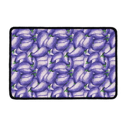 Watercolor Eggplant Print Kitchen Mat