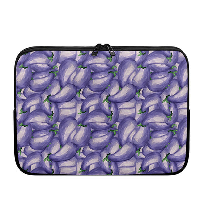 Watercolor Eggplant Print Laptop Sleeve