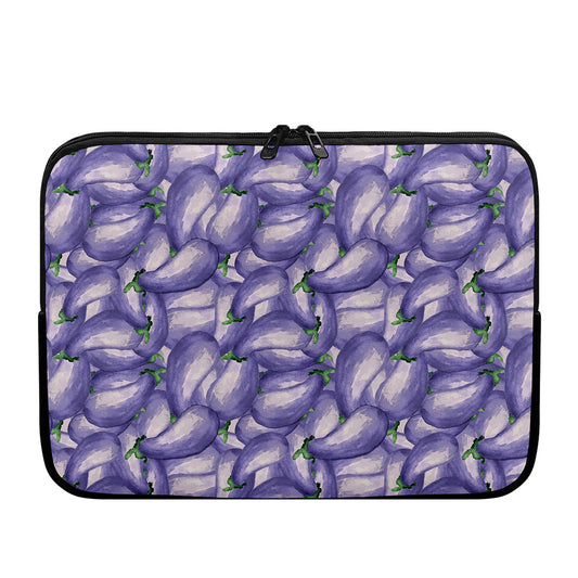 Watercolor Eggplant Print Laptop Sleeve