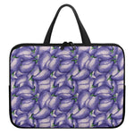 Watercolor Eggplant Print Laptop Sleeve With Handle