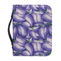 Watercolor Eggplant Print Leather Bible Cover