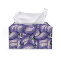 Watercolor Eggplant Print Leather Tissue Box Cover
