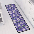 Watercolor Eggplant Print Long Kitchen Mat