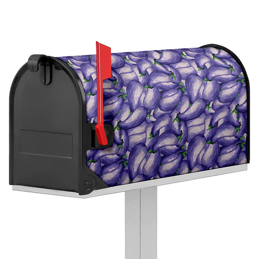 Watercolor Eggplant Print Mailbox Cover