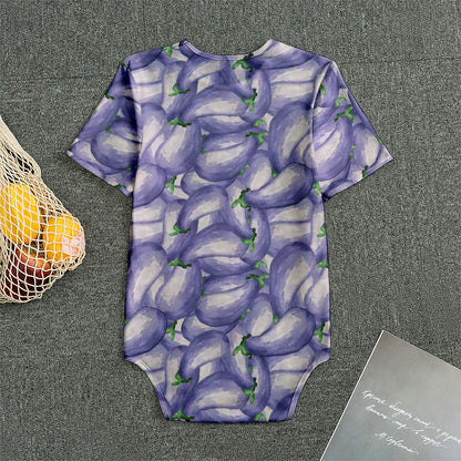 Watercolor Eggplant Print Men's Bodysuit