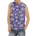 Watercolor Eggplant Print Men's Fitness Tank Top