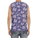 Watercolor Eggplant Print Men's Fitness Tank Top