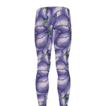 Watercolor Eggplant Print Men's leggings