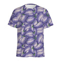 Watercolor Eggplant Print Men's Athletic T-Shirt