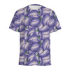 Watercolor Eggplant Print Men's Sports T-Shirt