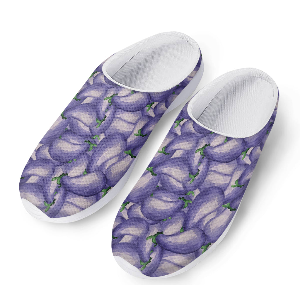 Watercolor Eggplant Print Mesh Casual Shoes