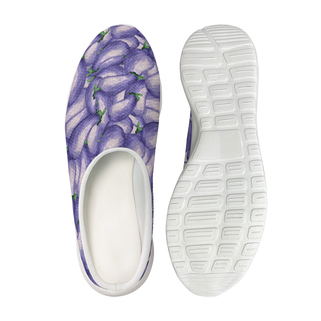 Watercolor Eggplant Print Mesh Casual Shoes