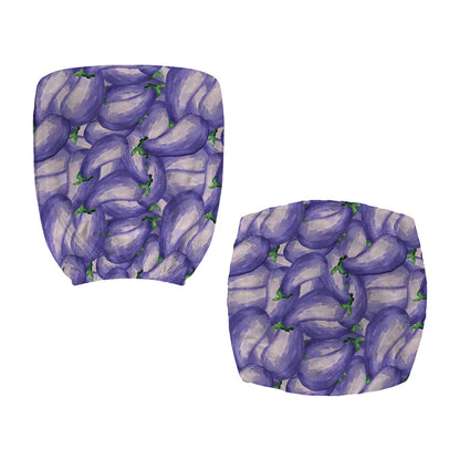 Watercolor Eggplant Print Office Chair Cover