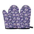 Watercolor Eggplant Print Oven Mitts