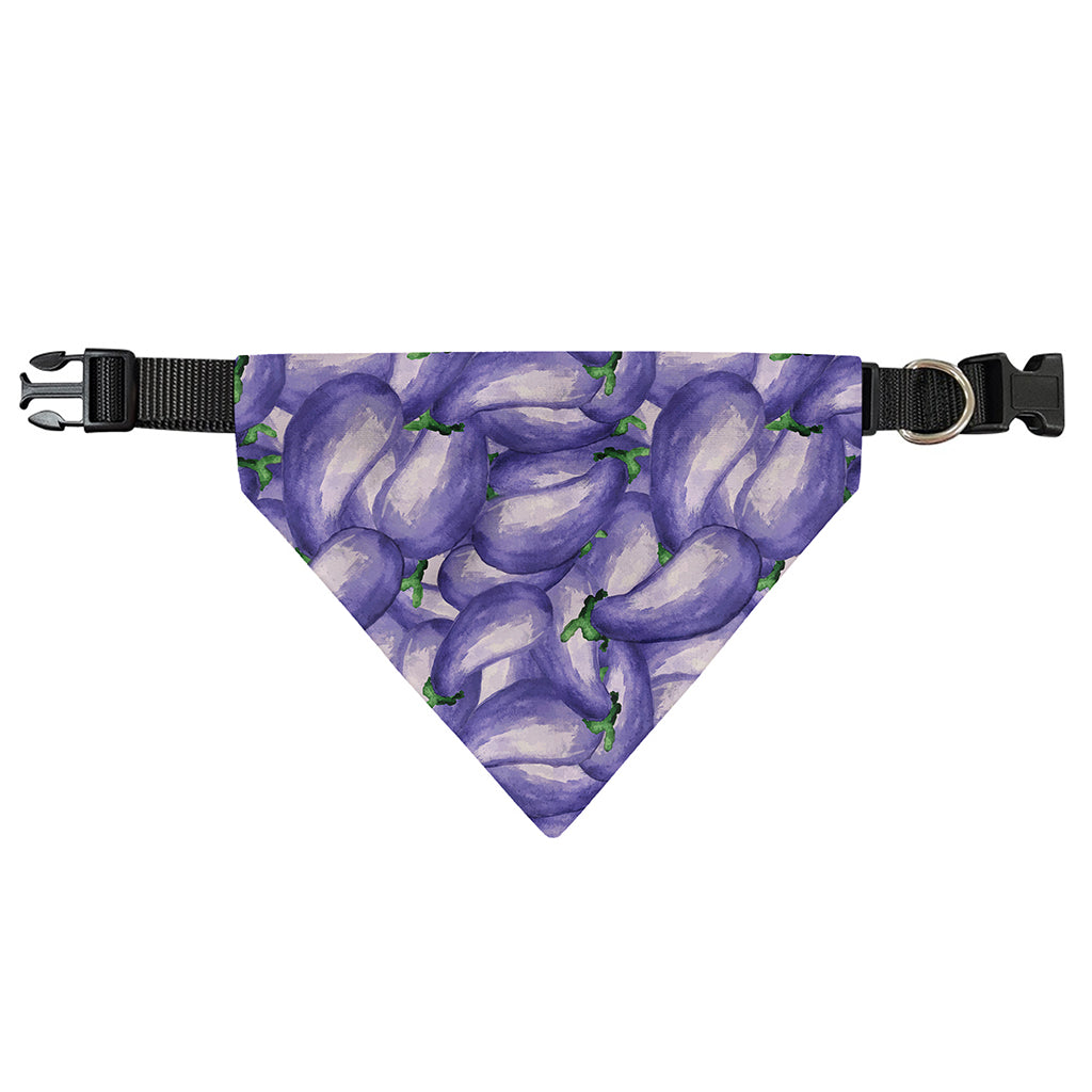 Watercolor Eggplant Print Over The Collar Dog Bandana
