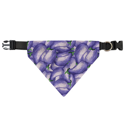 Watercolor Eggplant Print Over The Collar Dog Bandana
