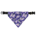 Watercolor Eggplant Print Over The Collar Dog Bandana
