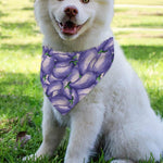 Watercolor Eggplant Print Over The Collar Dog Bandana