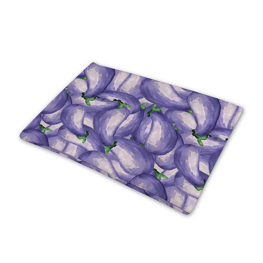 Watercolor Eggplant Print Pet Cooling Mat Cover