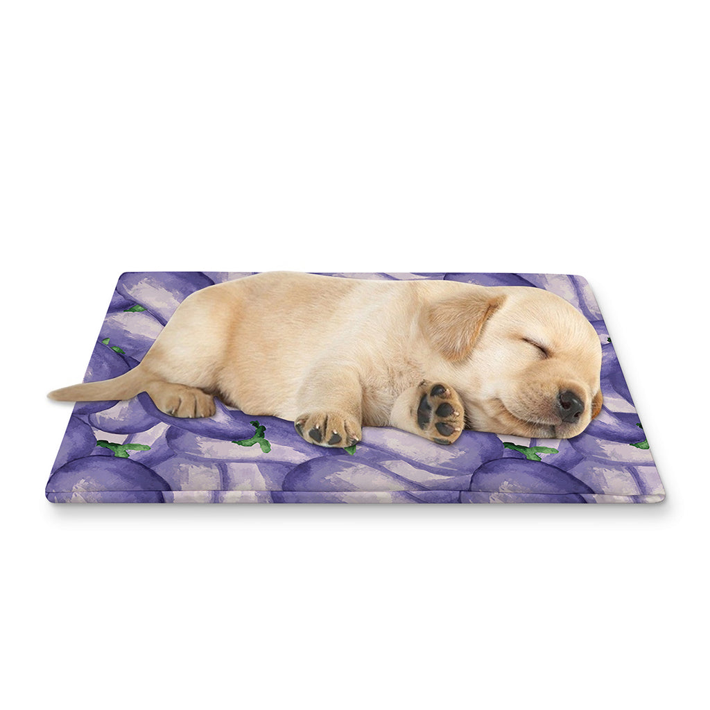 Watercolor Eggplant Print Pet Cooling Mat Cover
