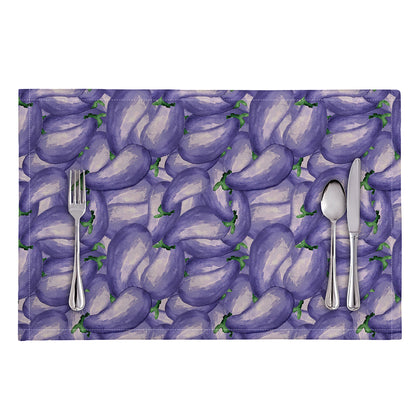 Watercolor Eggplant Print Placemat