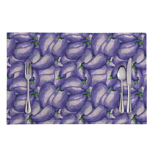 Watercolor Eggplant Print Placemat